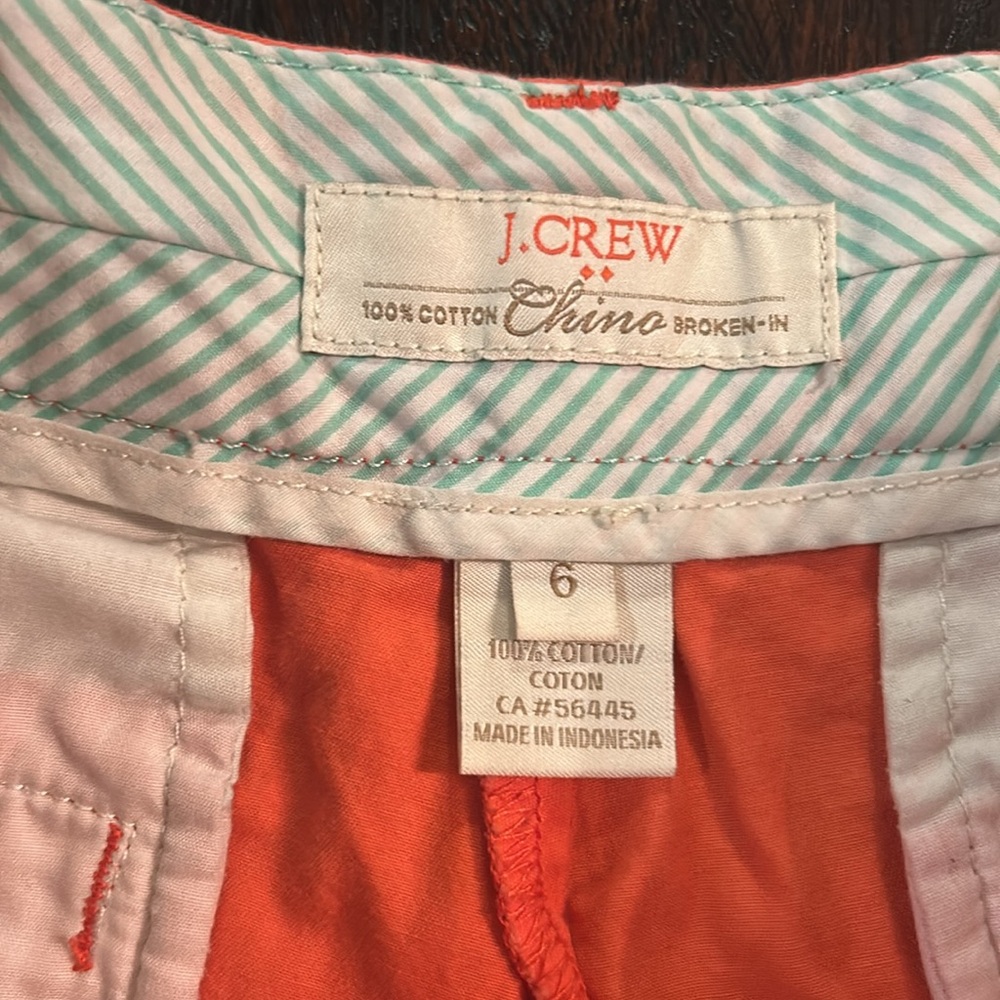J. Crew Orange Chico Shorts - 4.5” - Picture 3 of 4